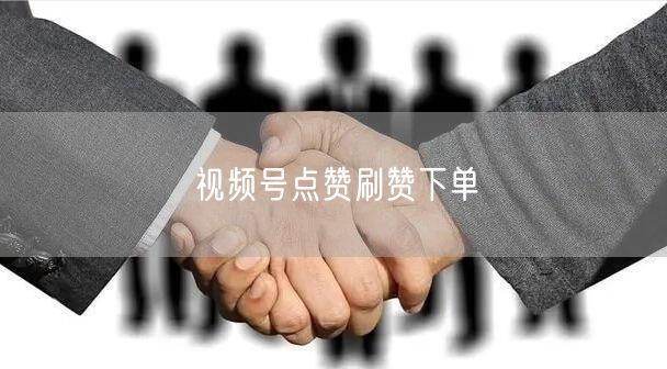 视频号点赞刷赞下单