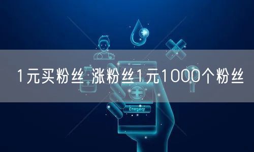 1元买粉丝 涨粉丝1元1000个粉丝