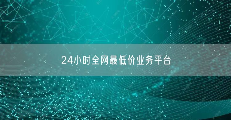 24小时全网最低价业务平台