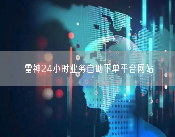 雷神24小时业务自助下单平台网站
