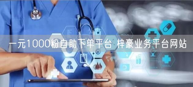 一元1000粉自助下单平台 梓豪业务平台网站