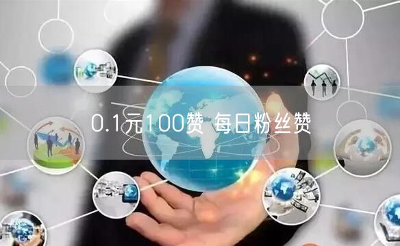 0.1元100赞 每日粉丝赞
