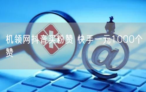 机领网抖音买粉赞 快手一元1000个赞