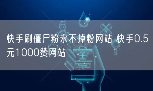 快手刷僵尸粉永不掉粉网站 快手0.5元1000赞网站