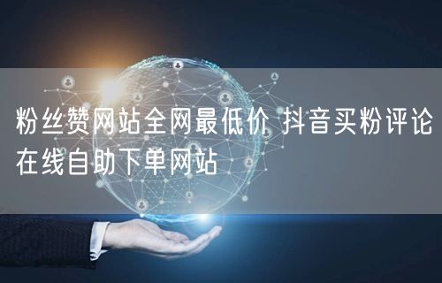 粉丝赞网站全网最低价 抖音买粉评论在线自助下单网站