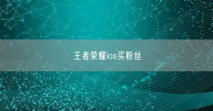 王者荣耀ios买粉丝