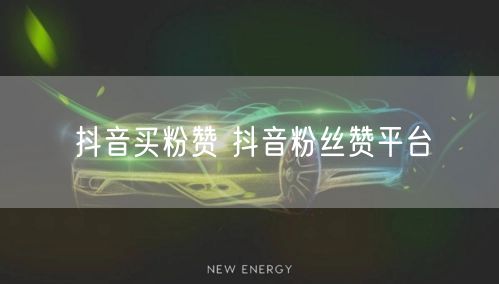 抖音买粉赞 抖音粉丝赞平台