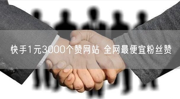 快手1元3000个赞网站 全网最便宜粉丝赞