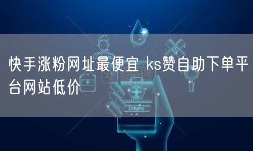 快手涨粉网址最便宜 ks赞自助下单平台网站低价