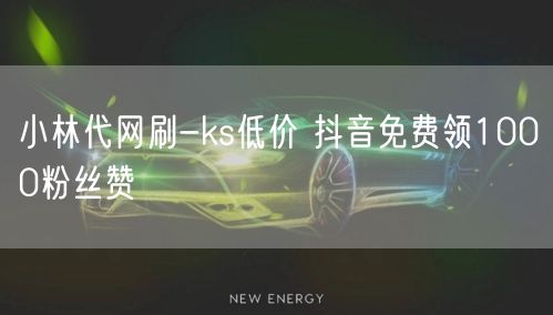 小林代网刷-ks低价 抖音免费领1000粉丝赞