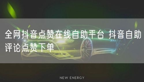 全网抖音点赞在线自助平台 抖音自助评论点赞下单