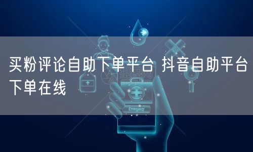 买粉评论自助下单平台 抖音自助平台下单在线