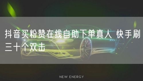 抖音买粉赞在线自助下单真人 快手刷三十个双击