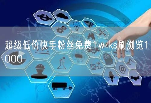 超级低价快手粉丝免费1w ks刷浏览1000