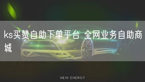 ks买赞自助下单平台 全网业务自助商城