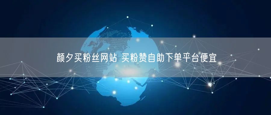 颜夕买粉丝网站 买粉赞自助下单平台便宜