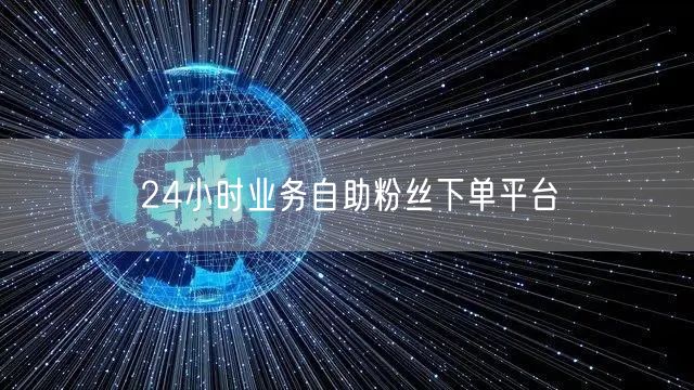 24小时业务自助粉丝下单平台