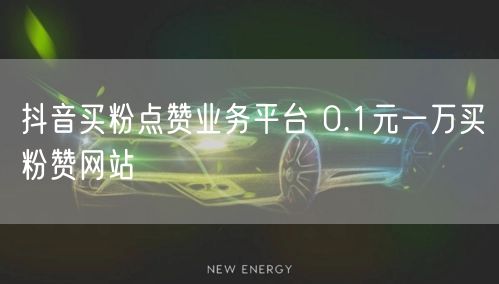 抖音买粉点赞业务平台 0.1元一万买粉赞网站