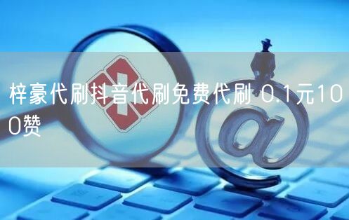 梓豪代刷抖音代刷免费代刷 0.1元100赞