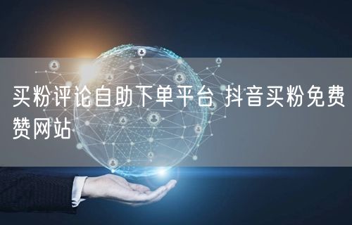 买粉评论自助下单平台 抖音买粉免费赞网站