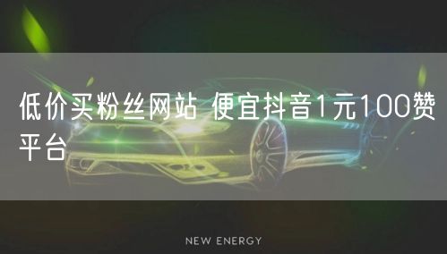 低价买粉丝网站 便宜抖音1元100赞平台