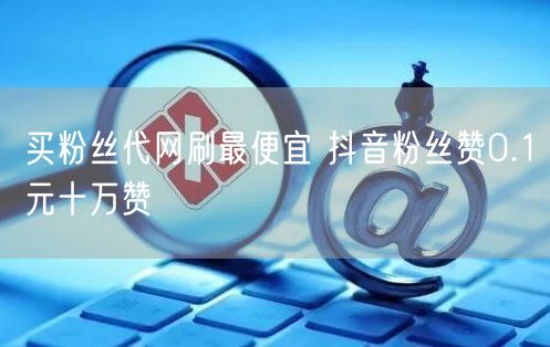 买粉丝代网刷最便宜 抖音粉丝赞0.1元十万赞