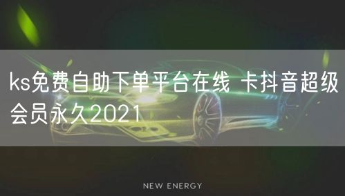 ks免费自助下单平台在线 卡抖音超级会员永久2021