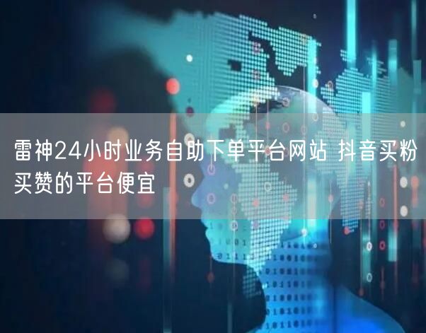 雷神24小时业务自助下单平台网站 抖音买粉买赞的平台便宜