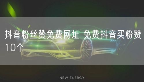 抖音粉丝赞免费网址 免费抖音买粉赞10个